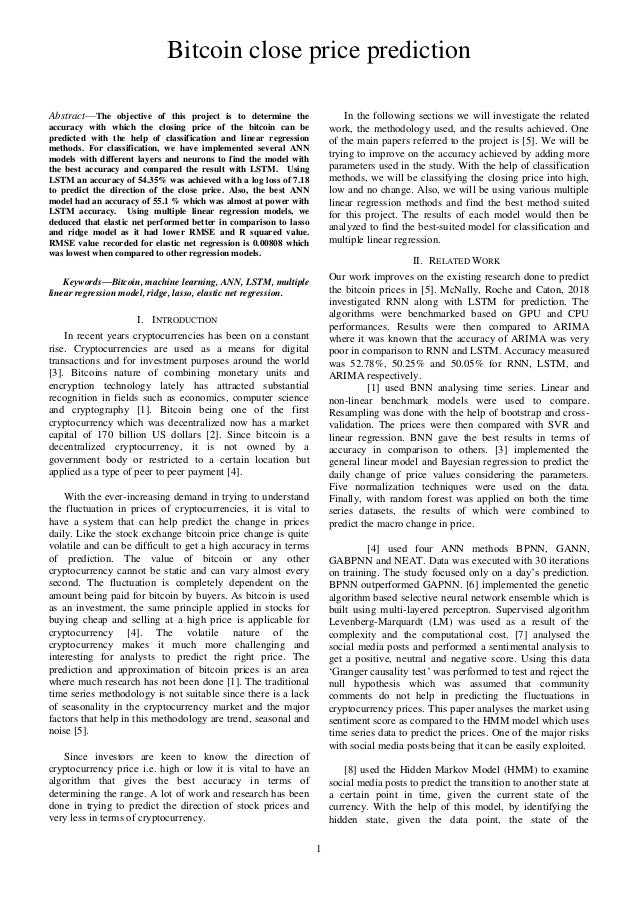 Bitcoin Close!    Price Prediction Report - 